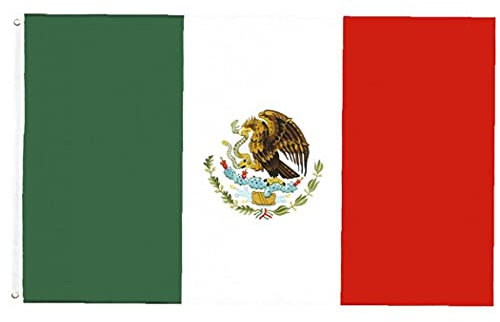 35.4x59 Pouces Grand Drapeau Grande Mexique Drapeau Bannière Polyester Imprimé Drapeau National du Mexique avec Brass Oillets