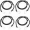DARENYI 60cm Gepäckspanner mit Haken Schwarz Spanngummis mit Karabiner Spanngurte mit Haken Gummibändern Bungee Kabel für Car Fahrrad Motorrad Trunks Camping-Wohnmobile(4pcs)