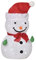 Outsunny Weihnachten Schneemann Weihnachtsdekoration mit LED-Lichter Modell Weihnachten Garten Hof Dekoration faltbar wetterfest Polyester Grün+Rot+Weiß Ø30 x 51 cm