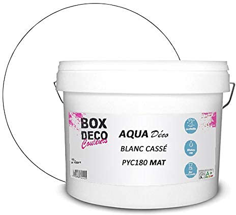 BOX DECO COULEURS Peinture murale acrylique aspect mat Aqua Déco - 10L, Blanc