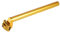 Fahrradsattelstütze, 25,4 x 300 mm, verstellbar, aus Aluminiumlegierung, stoßfest, horizontal, für MTB, Rennrad, BMX (Gold)