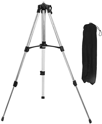 Treppiede Livellato Laser, Treppiede Regolabile in Alluminio Leggero Autolivellante Automatico Supporto Livellato per Treppiede Portatile con Maniglia e Livella a Bolla, Piastra a Sgancio Rapido con M