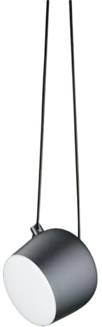Flos Aim Sospensione Deckenleuchte LED aus Aluminium und Polycarbonat in der Farbe Blue Steel Anodized 16Watt, Maße: 24,3cm x 24,3cm x 21,1cm, F0090023