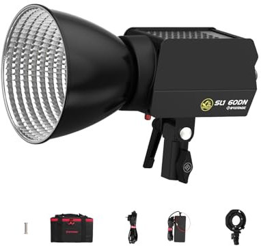 IFOOTAGE SL1 60DN 70w LED Video Licht,COB Dauerleistungsbeleuchtung,Videolicht für Videoaufnahmen, Studio, App-Steuerung, mit Tragetasche,TLCI 99,CRI 98,CCT 5600K
