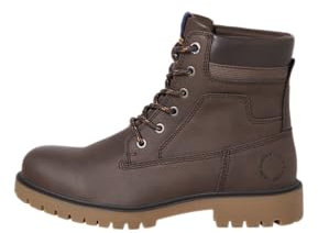 JACK & JONES Jfwfinius PU Nubuck Boot, Botines con Cordones de Poliuretano Hombre, Java, 40 EU