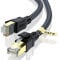 CABNEER Cable Ethernet Cat 8 25 Metros, Cable de Red Cat 8, Cable Internet RJ45, Cable LAN Alta Velocidad 40Gbps 2000MHz, Ethernet Cable Trenzado Compatible Cat 7 Router Modem WIFI