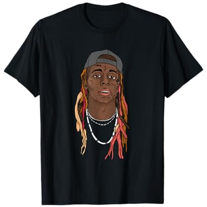 Cara ilustrada de Lil Wayne Camiseta