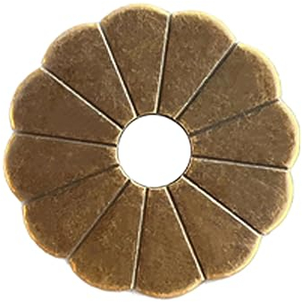 Tiazza 10 rondelle per piastra posteriore in ottone, decorazione classica per mobili, accessori hardware in ottone (bronzo)