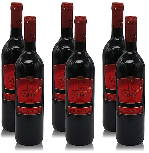 Le Sweet Filou Rouge, lieblich, sortenreines Weinpaket + VINOX Winecards (6x0,75l)