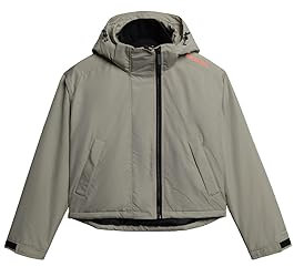 Superdry Damen Code SD-Windcheater Jacke Weidengrau Raster 36
