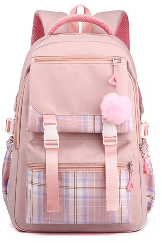 College Campus Schoolbag Weibliche Koreanische Version Schule Rucksack Belastung Linderung Mädchen Schultasche Junior Schulter Rucksack Reiner Farbeinkaufsrucksack
