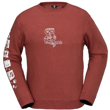 Volcom Herren Essential Crew Fleece Snowboard Winter Sweatshirt Sweatshirt (1er Pack)