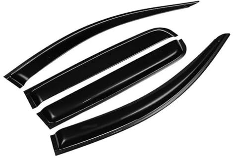 EVURU Deflektoren Visor Schild Set Für Go&lf 7 MK7 Fließheck 2014–2020, Auto-Seitenfenster-Visier, Sonnenabweiser, Regenschutz, Markisen, Unterstände, Abdeckungen
