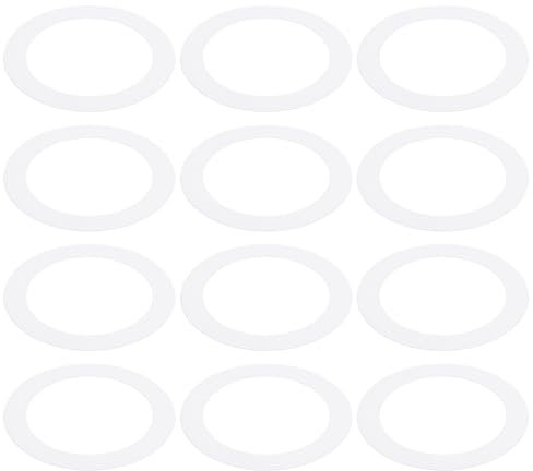 PATIKIL Goof Ringe Innendurchmesser 3,19, Außendurchmesser 4,53, 12 Stück Metall Goof Ringe Abdeckung für Einbaustrahler Decken- und Wandlampen Downlight LED, mattweiß