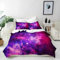 ANHOPE Lila Rosa Galaxie Nebel Bettwäsche Set 2 Teilig Bettbezug 140x200 cm + Kissenbezug 65x65 cm Weich Microfaser Bettbezüge Set mit Reißverschluss Bettdeckenbezug für Kinder Jungen Mädchen