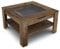byLIVING Couchtisch Ralph/moderner Sofatisch mit Glaseinlage und großzügiger Schublade in Old Wood-Optik/Beistelltisch mit viel Stauraum/B 67, H 43, T 67 cm