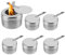 GOEDCH Contenitore per Combustibile: Set di 6 Supporto del Bruciatore in Acciaio Inox per Escursioni, Campeggio, Contenitore porta Combustibile con Coperchio, Contenitori per Pasta, Carne
