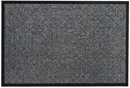 SAFRI Grey Barrier Mat Heavy Duty Indoor Outdoor Dirt Trapper Door Mat Non-Slip Entrance Hallway Kitchen Living Room Garage Rug Shoes Scraper Absorbent Carpet (90x200cm)