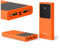 FOREVER Colorum Power Bank 10000 mAh Arancione - Batteria Portatile con USB-C e microUSB - Power Bank con Schermo LED - Powerbank Ricarica Rapida di Due Dispositivi con Due Luci LED