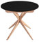 Ragaba Ronde Extensible Table à Manger 90cm Jubi Noir