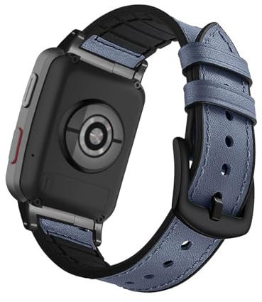 Lederarmband Kompatibel mit Huawei Watch D2 Armband, Weiches Silikon Leder Ersatzarmband für Huawei Watch D2 Armbänder Herren Damen Atmungsaktives Armband für Huawei Watch D2 (3,Eine Grösse)