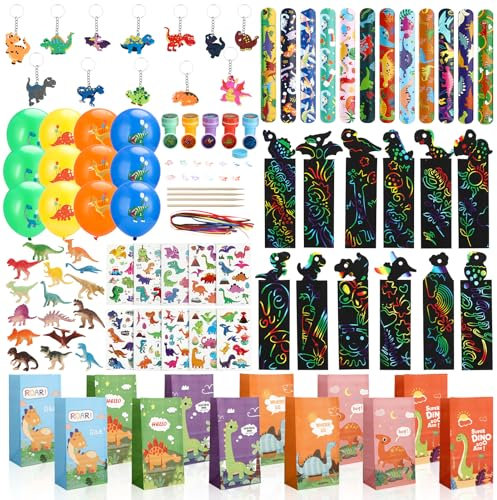 taonganui Dino Party Mitgebsel Kindergeburtstag,Dino Deko Kindergeburtstag,Sortiment Party Tasche Füller für Jungen Mädchen Schülerbelohnung, Party Give Aways