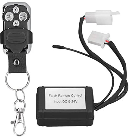 Mavaol Fahrzeug-Blitzlicht-Controller, 6 Blitzmuster, Fernbedienung mit großer Reichweite, robuste ABS-Konstruktion, für Autos, Motorräder, Elektrofahrräder