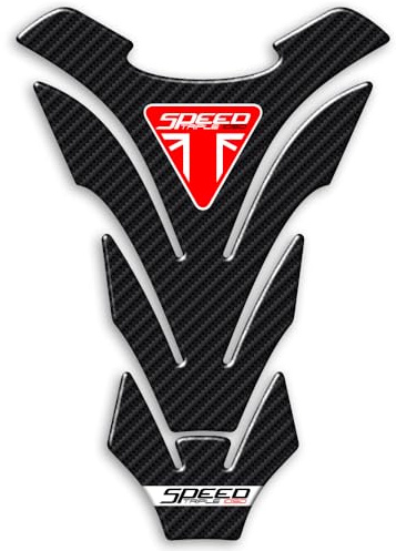 Tankpad Tankpad aus Harz, 3D, Tankschutz, kompatibel mit Triumph Speed Triple 1050