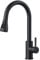 FORIOUS Kitchen Tap, Kitchen Mixer Taps with Pull Out Sprayer, Swivel Single Handle High Arc Pull Down Stainless Steel Sink Faucet, Matte Black