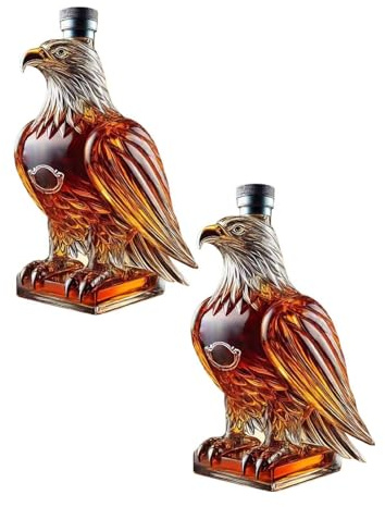 Adler Whiskey Flasche,Adler Flasche,Adler Whiskey Dekanter,Whiskey Eagle Decanter,Einzigartige Geschenk für Whiskey Liebhaber Vater,Ehemann Oder Freund Bar Dekoration Gläser (2PC)