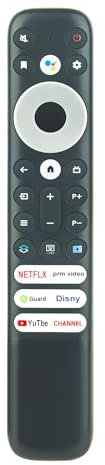 AULCMEET Remote Control,RC902V FMRB New Replace Voice Remote fit for TCL 4K Smart Google TV 75P737 55C735 65C735 65C825 85C735K 98C735K 65C935K 75C935K 55C735K 65C735K