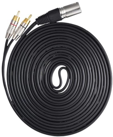 XLR Male to RCA Adapter Cable 8M Y Connector for Amplifier And Speaker