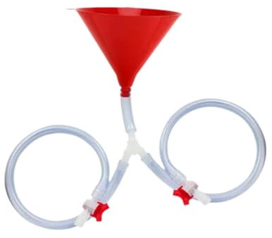 JISADER Beer Funnel with Valve, Drink Funnel Compared to Carnivals Holiday Festivals, Double Tube