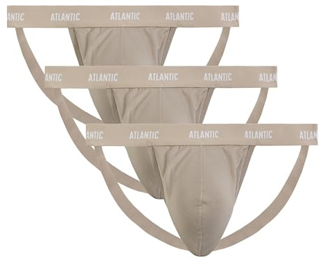 ATLANTIC UNDERWEAR 3er-Pack Herren Jockstraps | Sexy Herren Unterhosen aus atmungsaktiver Baumwolle mit Elasthan, körperbetonter Schnitt & perfekter Sitz