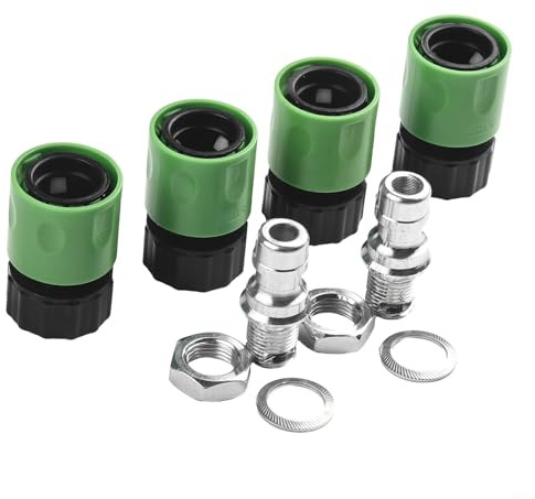 babominimer Rasenmäher Deck Waschset Quick Connect Adapter Set für kompatible Maschinen Gartenschlauch Aufsatz Reinigungswerkzeug 4 Anschlüsse 2 Düsen