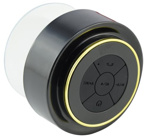 Juqoyue Enceinte de Douche Bluetooth, Enceinte Portable Étanche avec Ventouse, Enceinte D'Extérieur sans Fil pour Piscine, Camping, Randonnée