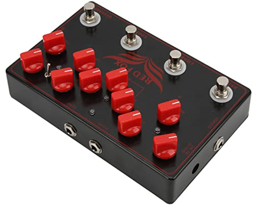 Yctze Multifunktionales Synthesizer-Gitarren-Effekt-Pedal- Verzögerung, Chorus, Overdrive 4-in-kompaktes Gerät für Musiker