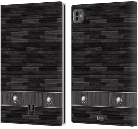 Head Case Designs Holz Industrielle Texturen Leder-Wallet-Hülle Kompatibel mit Apple iPad Pro 11 M4/M5 2024/2025