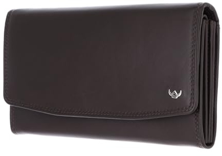 Golden Head Leder Geldbörse Polo RFID Protect Damenbörse 2823 Dunkelbraun