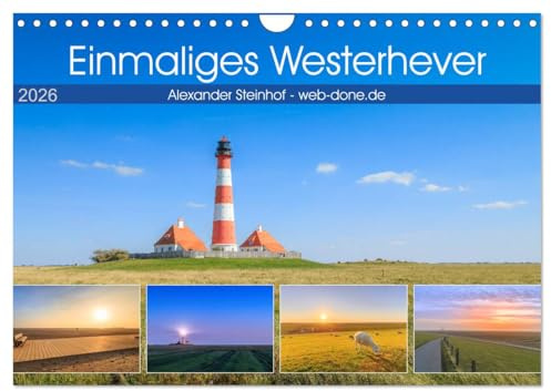 Einmaliges Westerhever (Wandkalender 2026 DIN A4 quer), CALVENDO Monatskalender: Hochwertige Fotografien aus Westerhever, St- Peter-Ording und Büsum (CALVENDO Natur)