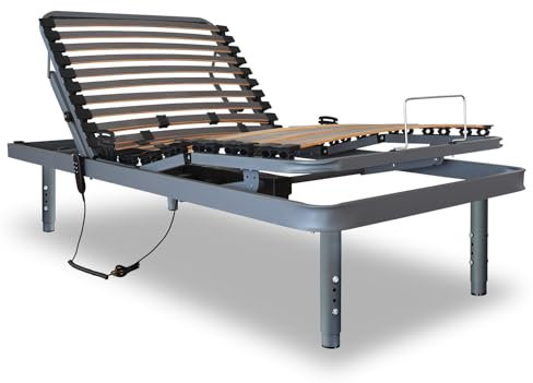 Ventadecolchones - Cama Articulada Súper Reforzada con Motor eléctrico y Patas Regulables en Altura y Mando inalámbrico Medida 90 x 190 cm