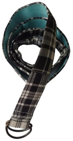 KVR Baumwolle gewebt Madras Karo Plaid Patchwork Taille Designer Vintage Mehrfarbig Mädchen Teenager Frauen Doppel D-Ring Gürtel, Spw-2458, XXL