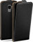 moex Flip Case für Samsung Galaxy S9 Hülle klappbar mit 360 Grad Schutz, Handyhülle mit Displayschutz, PU Leder Handytasche Lederhülle, Flip Case Cover Klapphülle, Schwarz