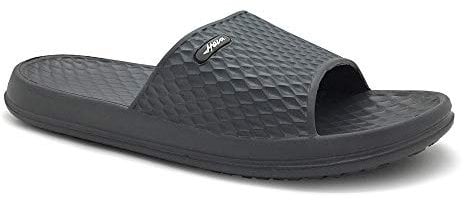 HEVA Shower Slide Open Toe Sandals Mens Bathroom Slippers Beach Indoor House Shoes(9UK 43EU,Grey)