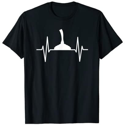 Stockschießen Herzschlag Stocksport Eisstockschießen T-Shirt