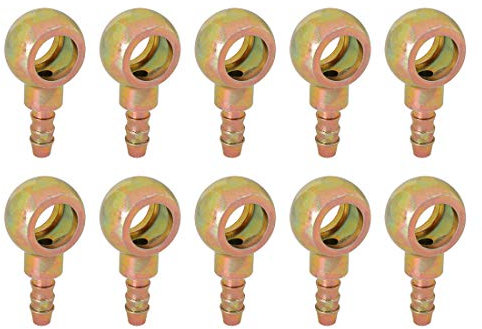 X AUTOHAUX 7.5mm ID Tube Barbillon 14mm Banjo Raccord Carburant Adaptateur pour Voiture 10pcs