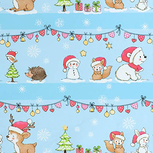 STAR Geschenkpapier 70cm x 2m Rolle Weihnachtspapier Waldtiere