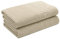 ZOLLNER 2er Set Badetücher mit Waffelmuster, 100% Baumwolle, 100x150 cm, Cappuccino