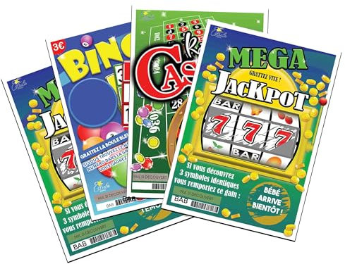 Annonce Grossesse (4 Cartes à gratter Bébé arrive bientôt ! annonce grossesse - TICKET A GRATTER)