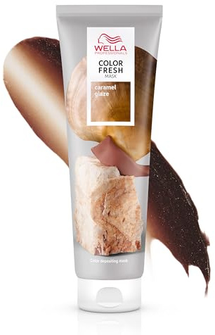 Wella Professionals Color Fresh Mask | Caramel Glaze | Natural Shade | Hair Color-Depositing Mask | Vegan Formula with Avocado Oil | Zero Damage | Silicone Free | 5 Fl Oz